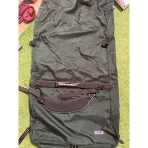 VTG Patagonia Travel Hanging Garment Trifold Bag Shoulder Strap Full Zip Green‎
